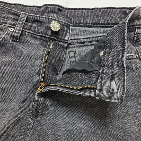 BDG Denim Tom Girl Mid Rise Frayed Hem Distressed Jean Shorts Size 28 - Picture 7 of 13